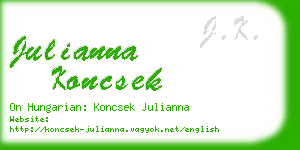 julianna koncsek business card